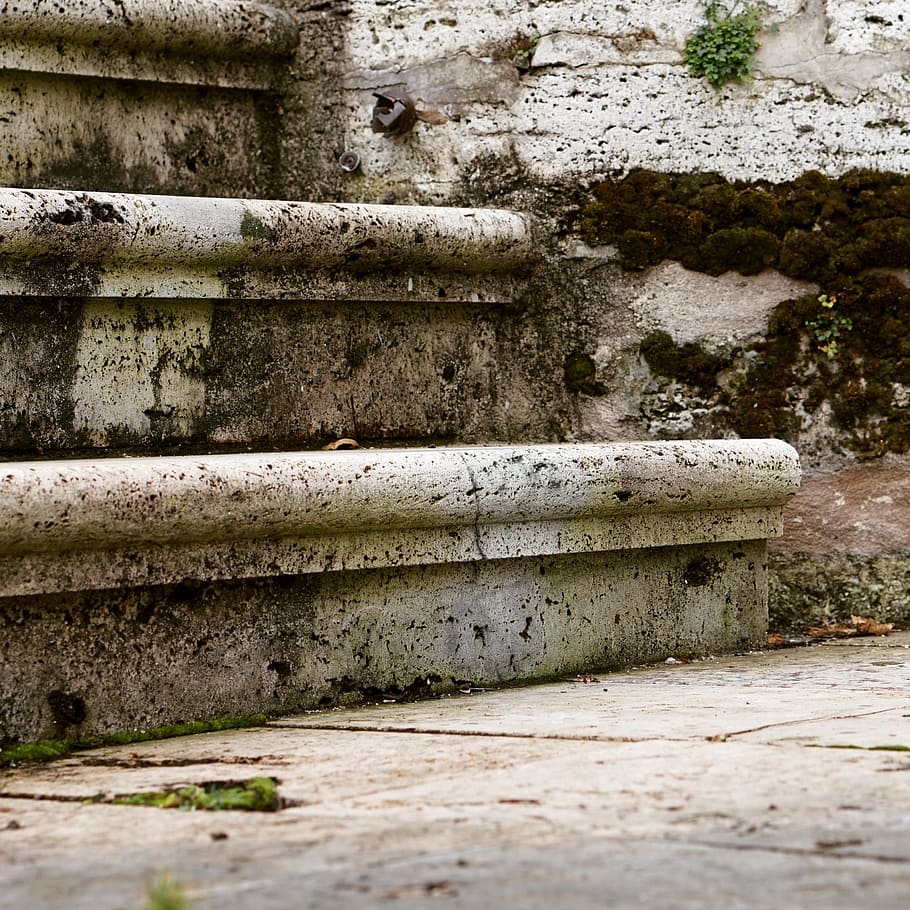 stairs, gradually, stone stairway, staircase, built structure HD wallpaper