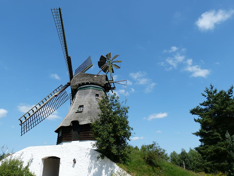 mill, wing, open air museum, windmill, historically, building HD wallpaper