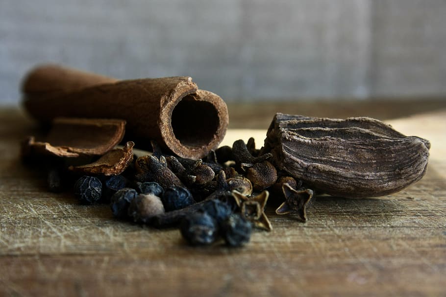 spices, cinnamon, cloves, indian, curry, exotic, food and drink HD wallpaper