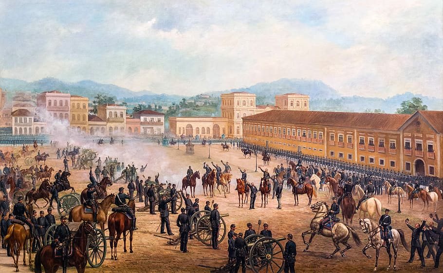 Proclamation of the Republic in 1893 in Brazil, art, brasil, painting