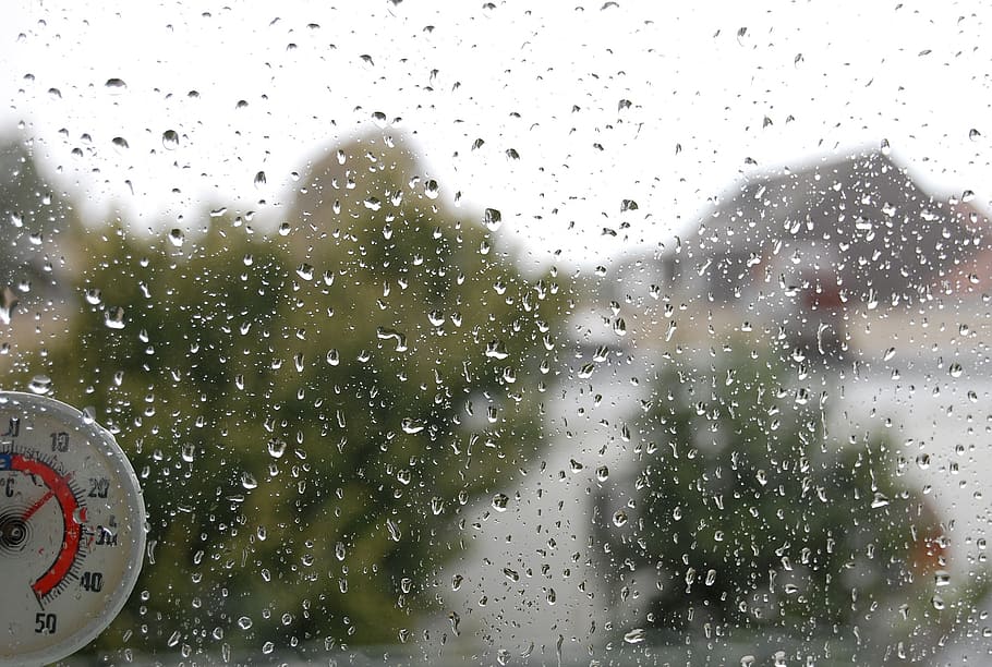 weather, rain, drip, raindrop, rainy summer, drop-running, disc HD wallpaper