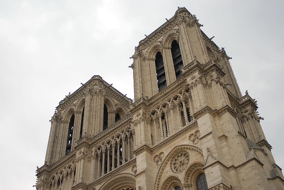 paris, notre dame, france, cathedral, architecture, gothic, HD wallpaper