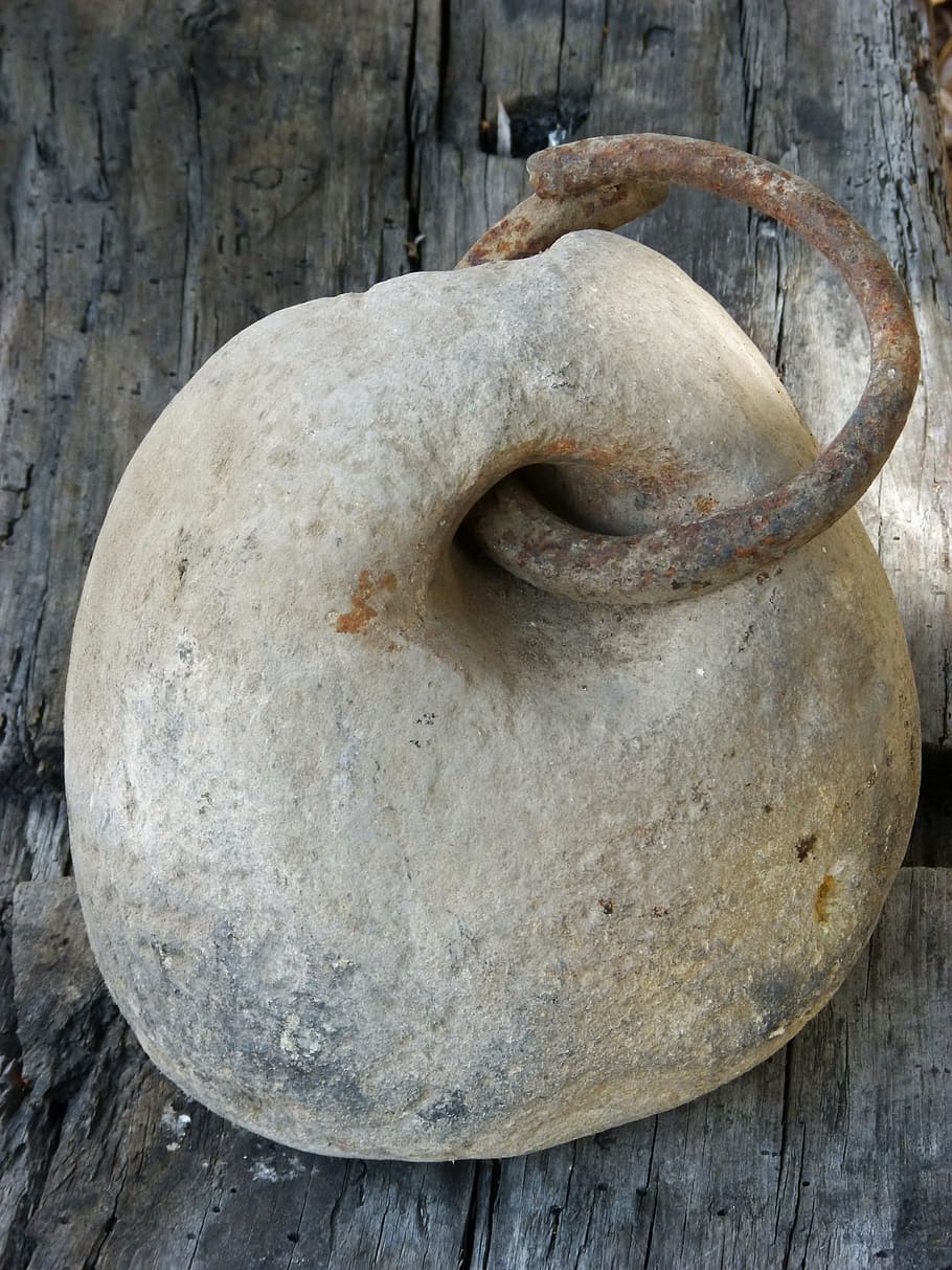 stone, weight, old weight, ring, iron, close-up, no people HD wallpaper