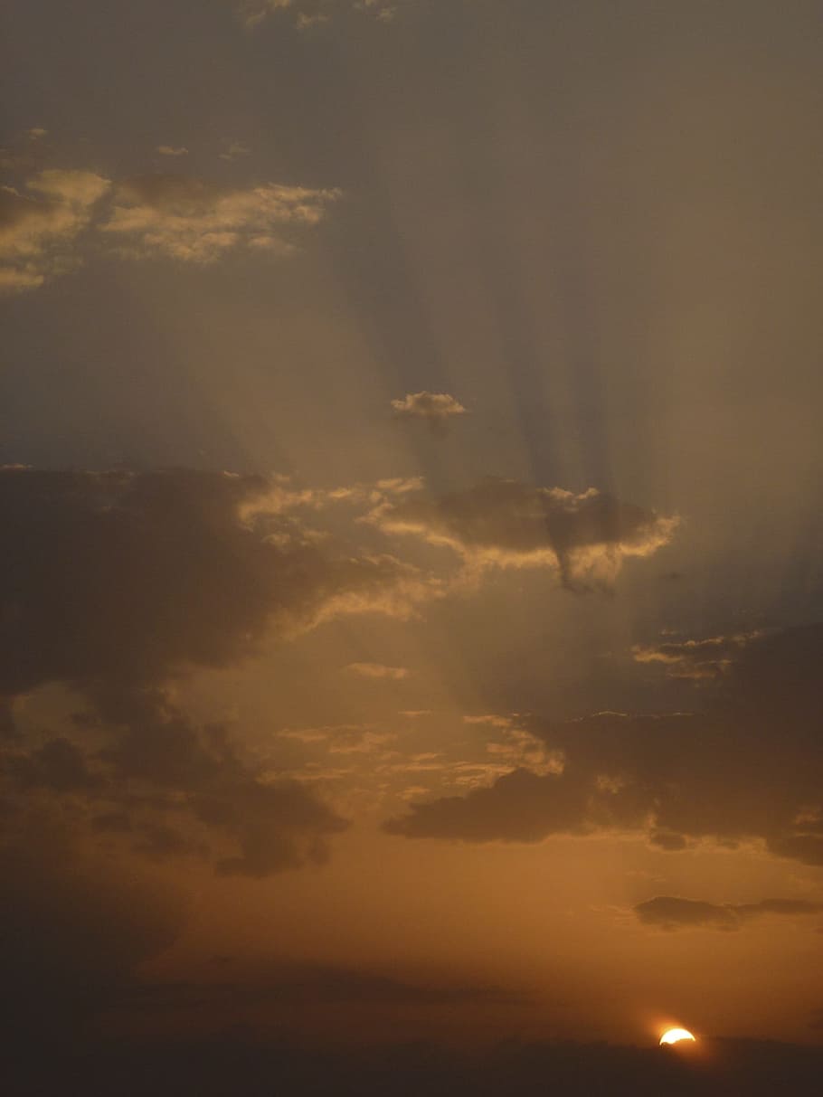 sunset, clouds, evening, cloud - sky, beauty in nature, scenics - nature HD wallpaper