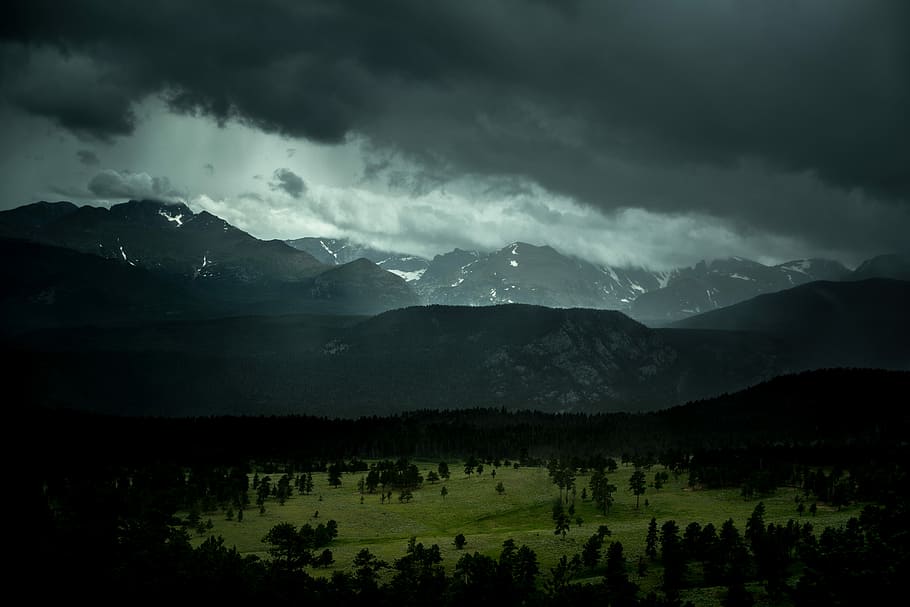 landscape photography of mountains during cloudy skies, untitled HD wallpaper