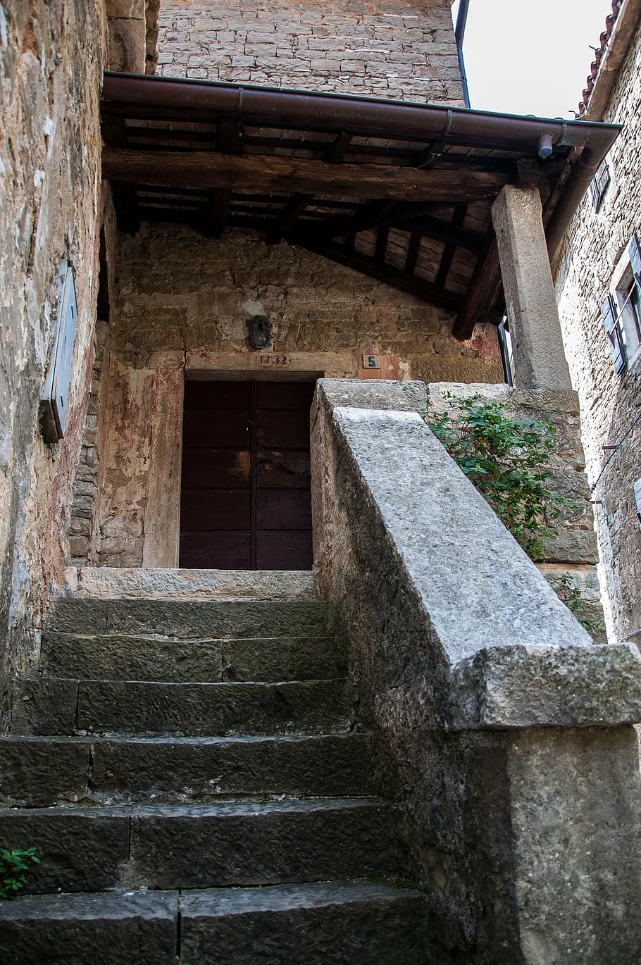 croatia, istria, borgo, glimpse, door, architecture, built structure, HD wallpaper