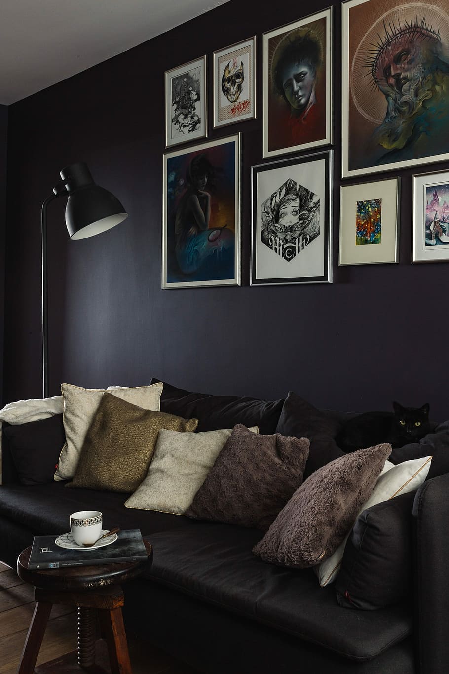 HD wallpaper: Modern Dark Living Room Design, interior, interior design ...