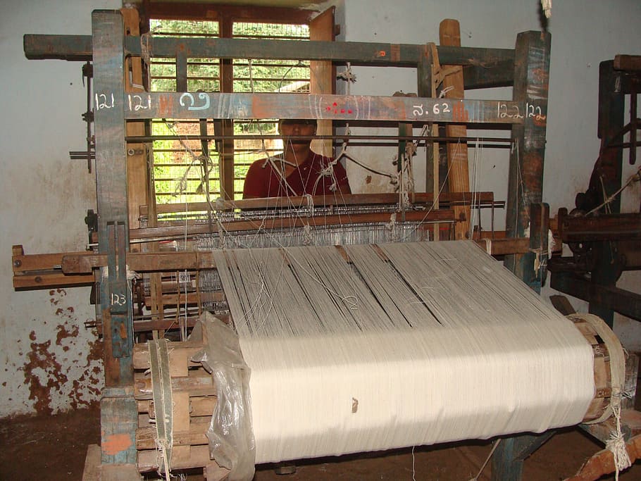 khadi, coarse cloth, garag, india, weaving, yarn making, village industry, HD wallpaper