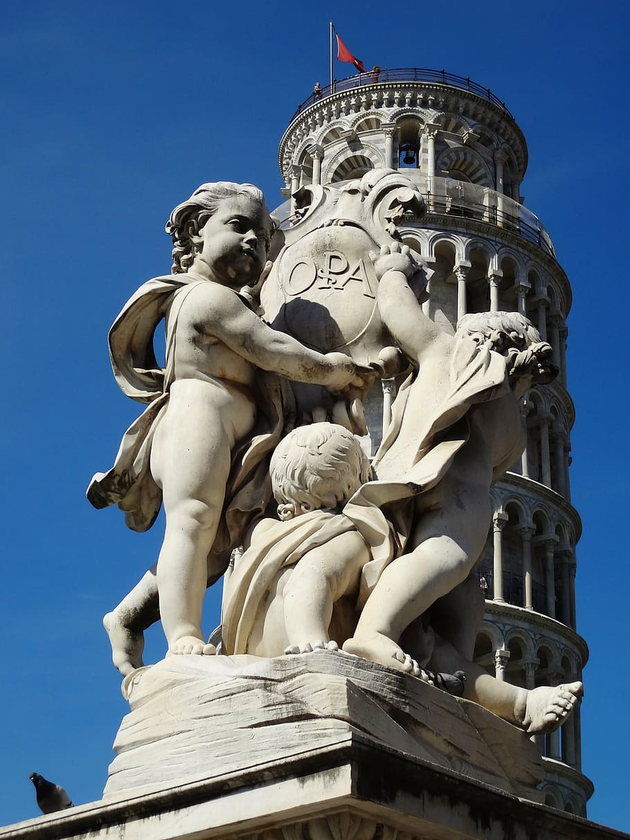 pisa, italy, statue, human representation, sculpture, art and craft HD wallpaper