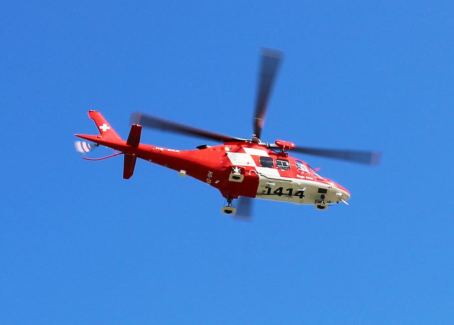 rescue helicopter, rescue flight monitors, switzerland, air vehicle, HD wallpaper