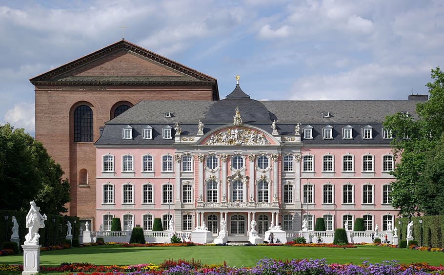 palace, trier, germany, architecture, building, elector, exterior, HD wallpaper