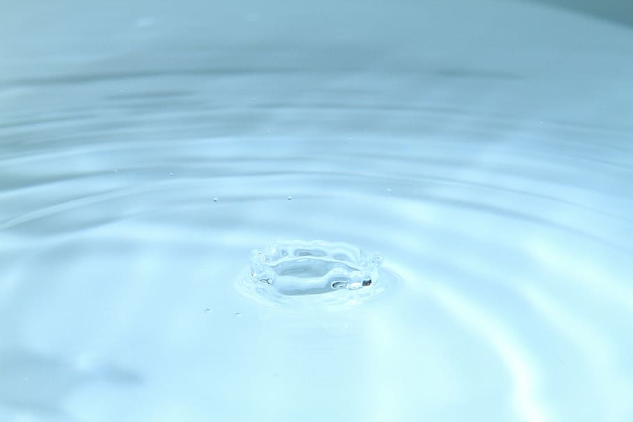 drop, water, macro, nature, rippled, blue, no people, motion HD wallpaper