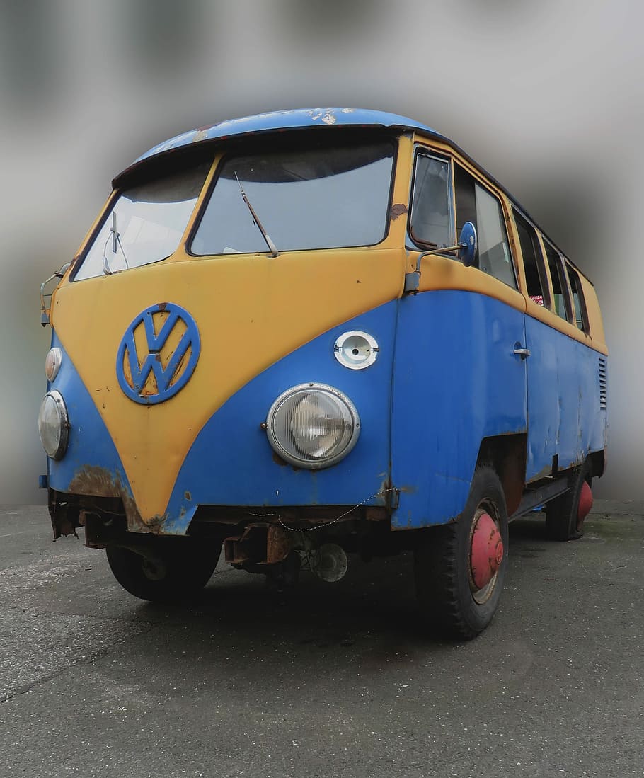 Auto, Old, Scrap, Stainless, Vw Bus, taxi, car, transportation HD wallpaper
