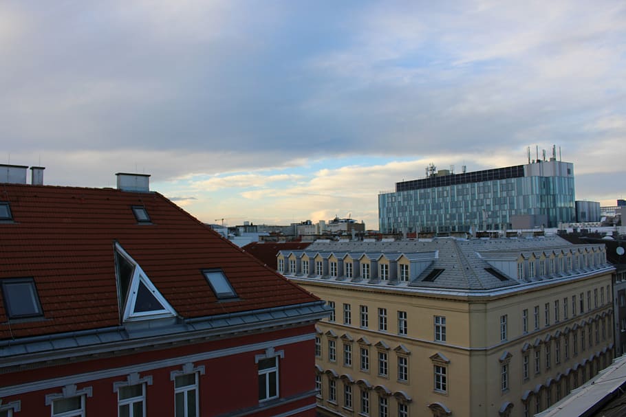vienna, sky, austria, blue, building, blue sky, old building HD wallpaper