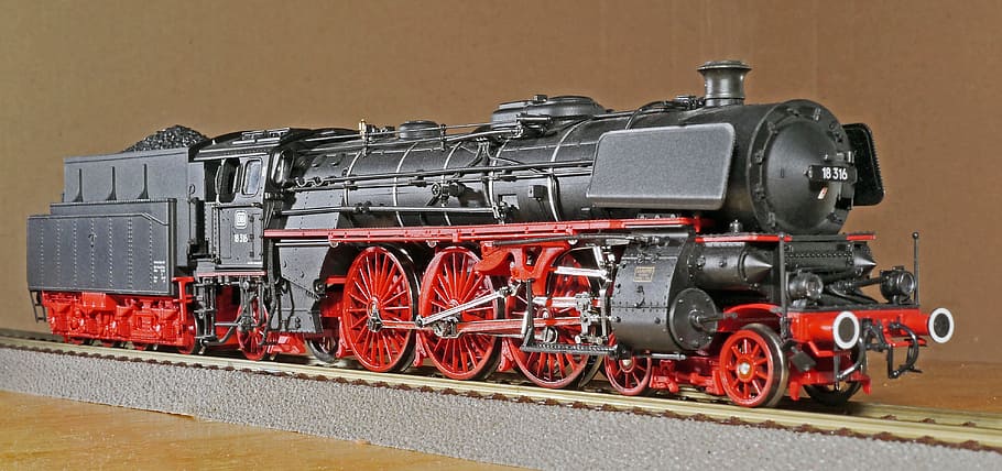 steam locomotive, model, scale h0, badischer renner, penny farthing locomotive, HD wallpaper