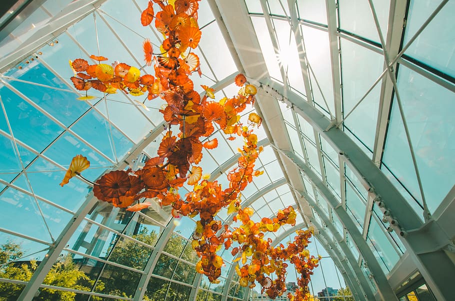 light, sky, art, flowers, architectural design, architecture HD wallpaper