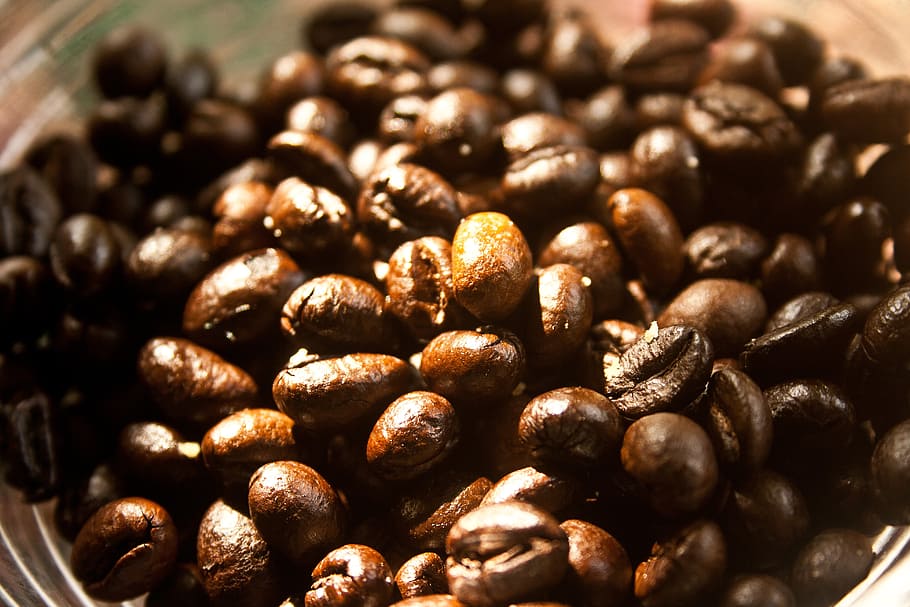 coffee beans, caffeine, drink, aroma, brown, espresso, roasted HD wallpaper