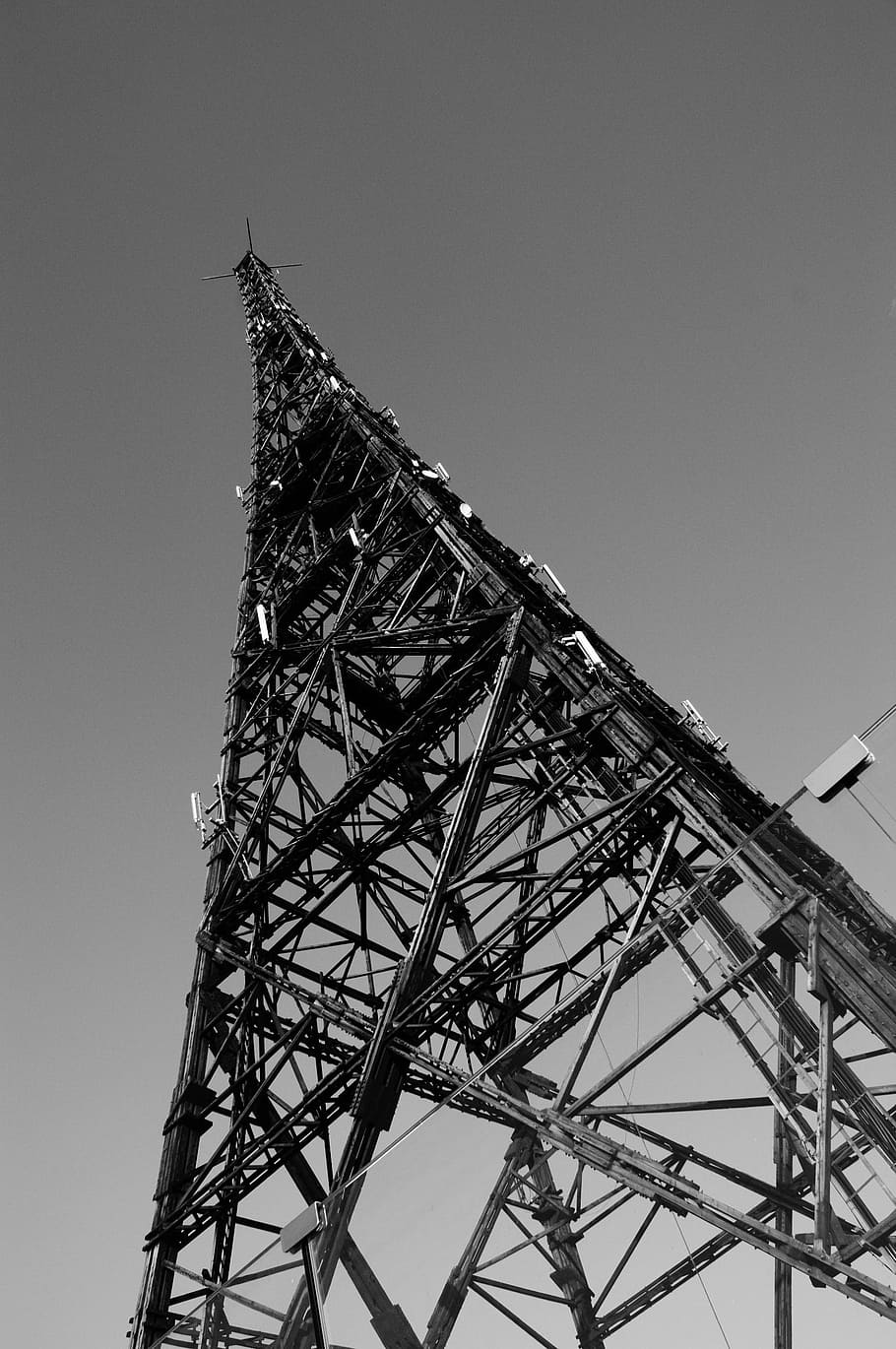 gliwice, tower, radio, metal, poland, communication, technology, HD wallpaper