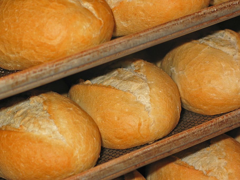 roll, fresh bread rolls, baker, oven, baking tray, eat, frisch HD wallpaper