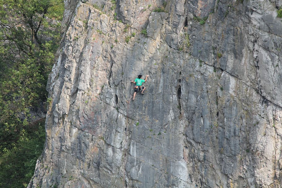 Bristol, Rock, climber, risk, rock climbing, adventure, one person HD wallpaper