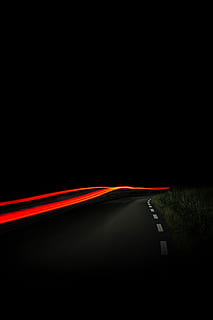 black and orange time lapsed photography during nightime, asphalt HD wallpaper
