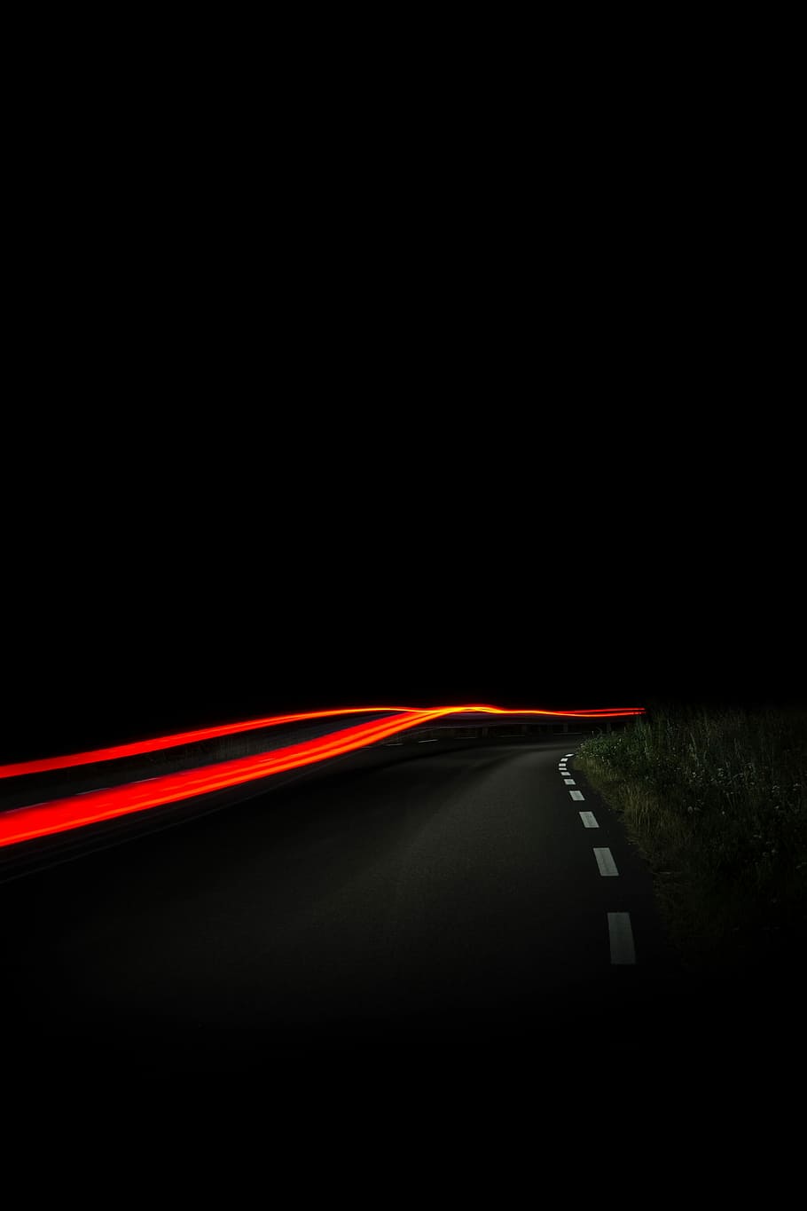 black and orange time lapsed photography during nightime, asphalt HD wallpaper