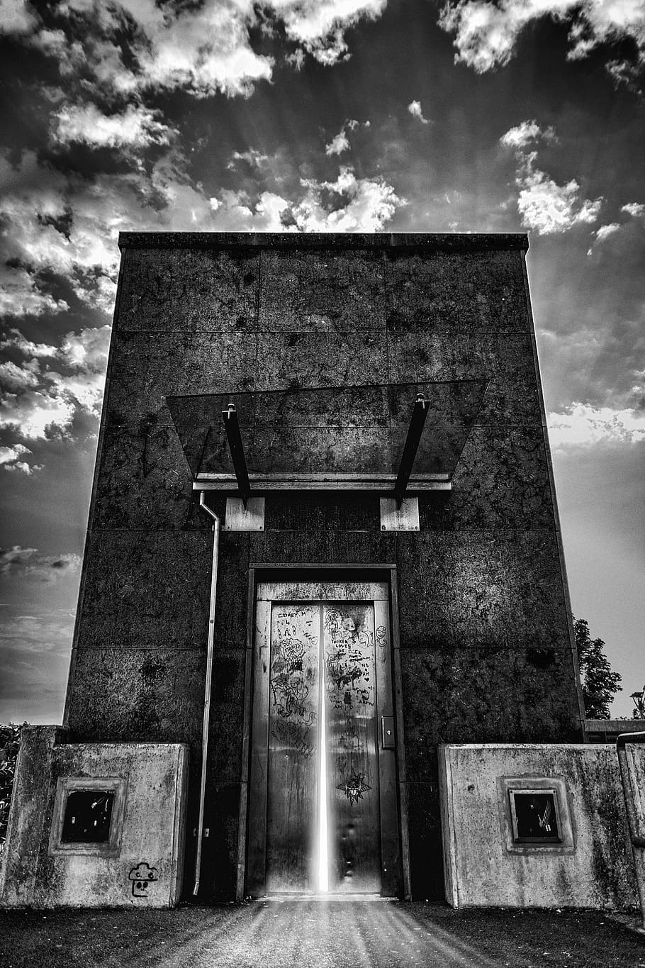 tower, mono, landscape, sky, architecture, built structure HD wallpaper