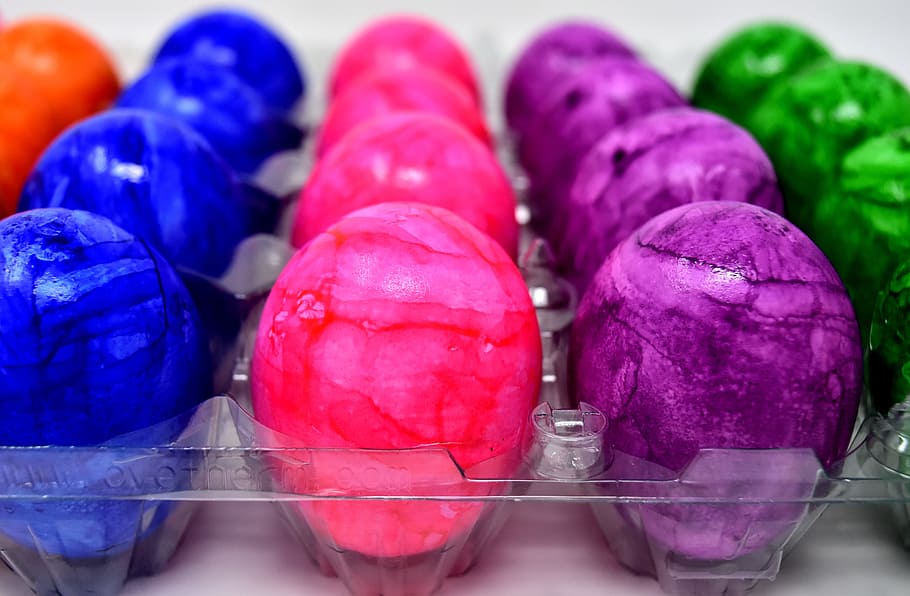 bread eggs, easter eggs, colored, colorful, happy easter, dyed easter eggs HD wallpaper