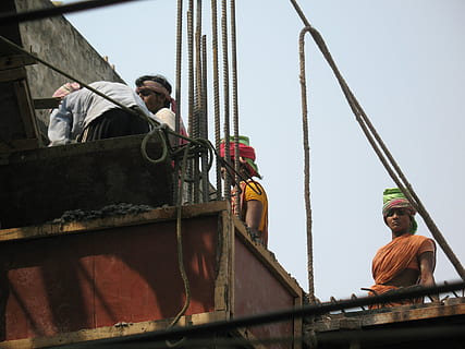 Workers, India, Labour, Construction, building, site, manual HD wallpaper