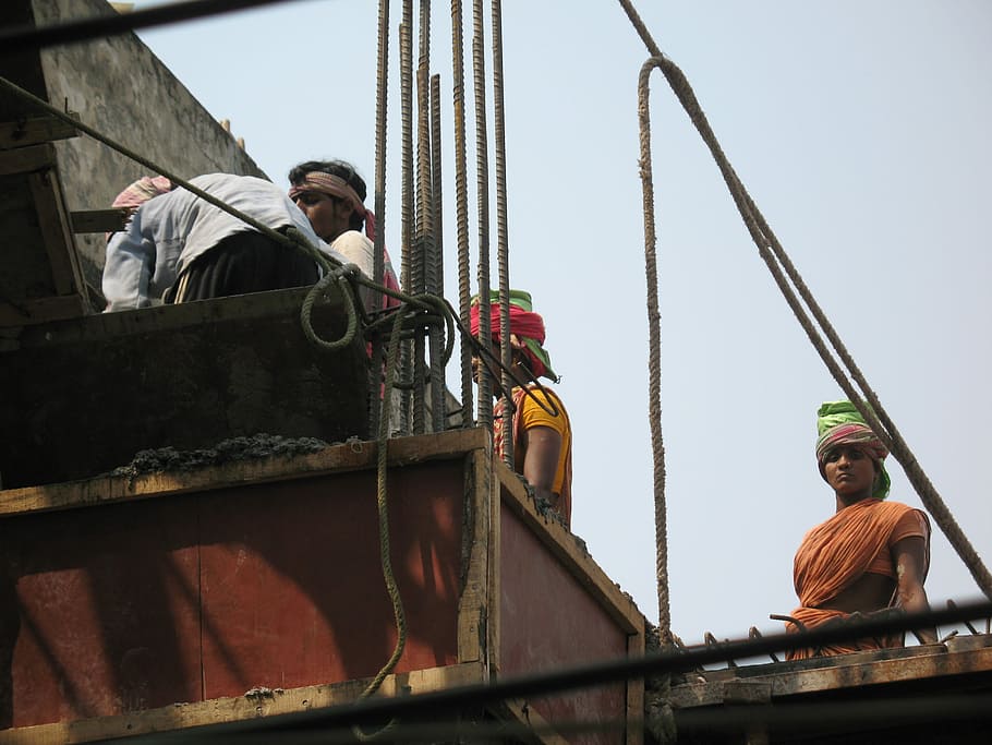Workers, India, Labour, Construction, building, site, manual HD wallpaper