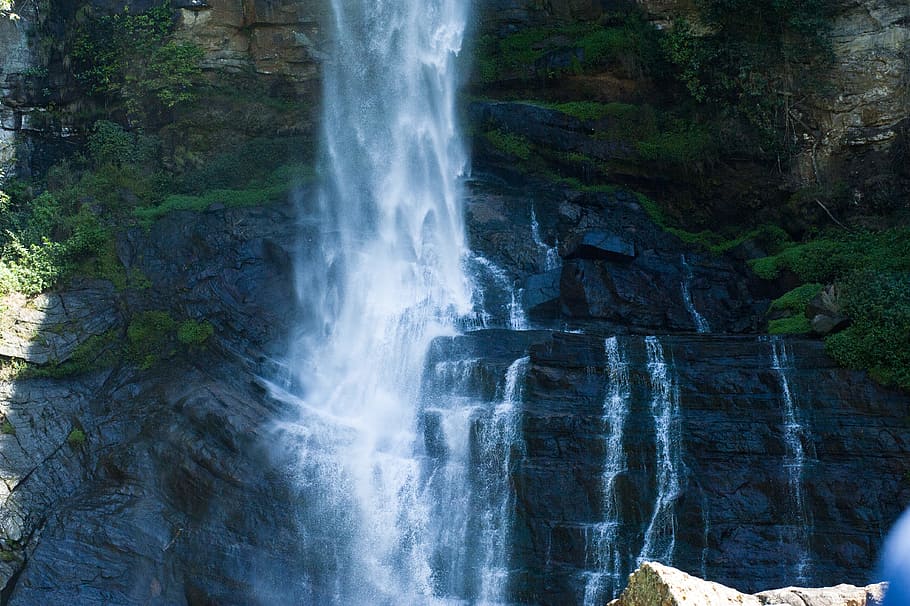 nature, water, waterfall, outdoors, cascade, daylight, environment HD wallpaper