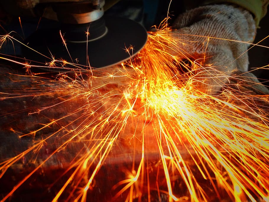 HD wallpaper person using disc grinder polishing metal sparks dazzle  brilliant  Wallpaper Flare