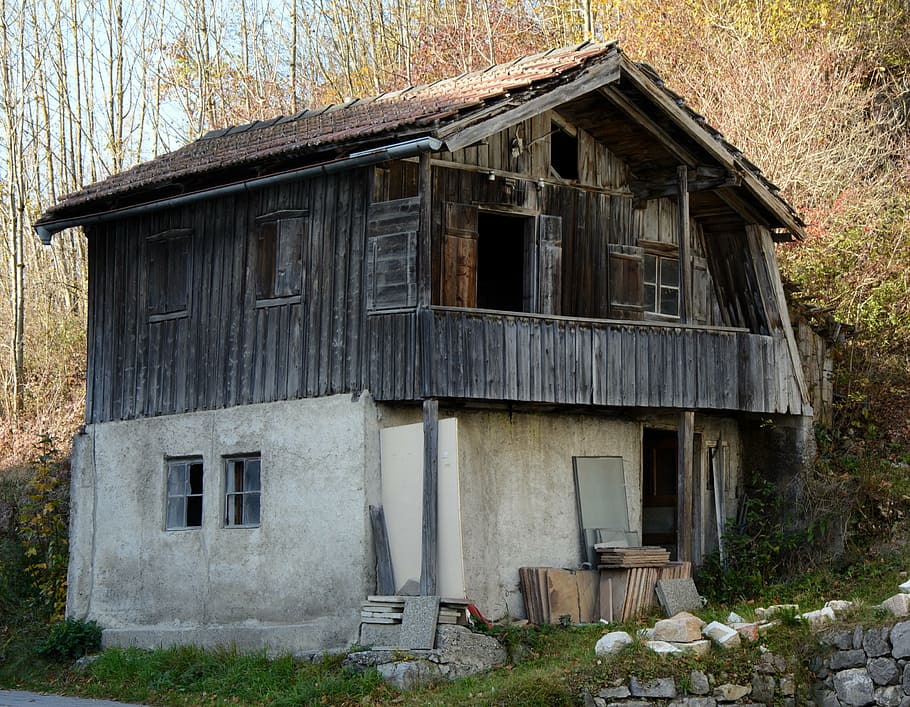 barrack, building, leave, decay, lapsed, broken, transient HD wallpaper