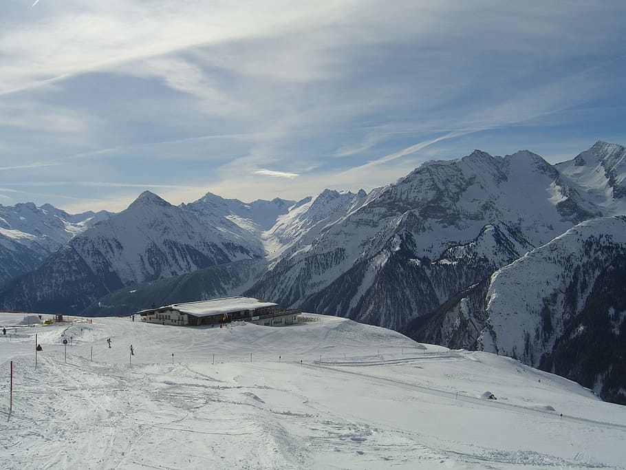 sun, winter, ski, cold temperature, snow, mountain, sky, beauty in nature HD wallpaper
