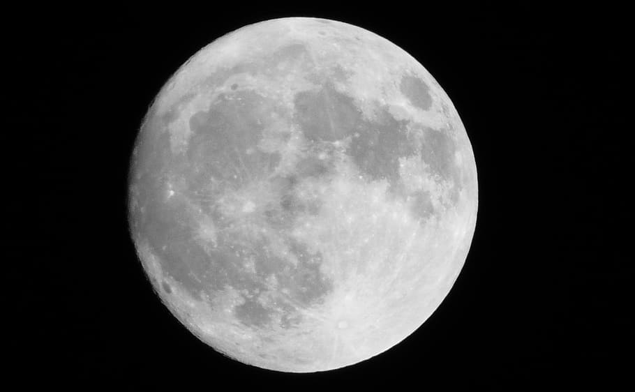 full moon during nighttime, space, dark, black, astronomy, moonlight HD wallpaper