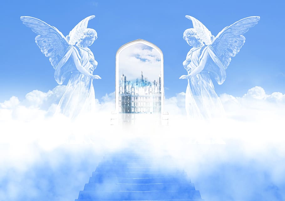 Stairway to Heaven Angel Wings Backdrop Church Christian