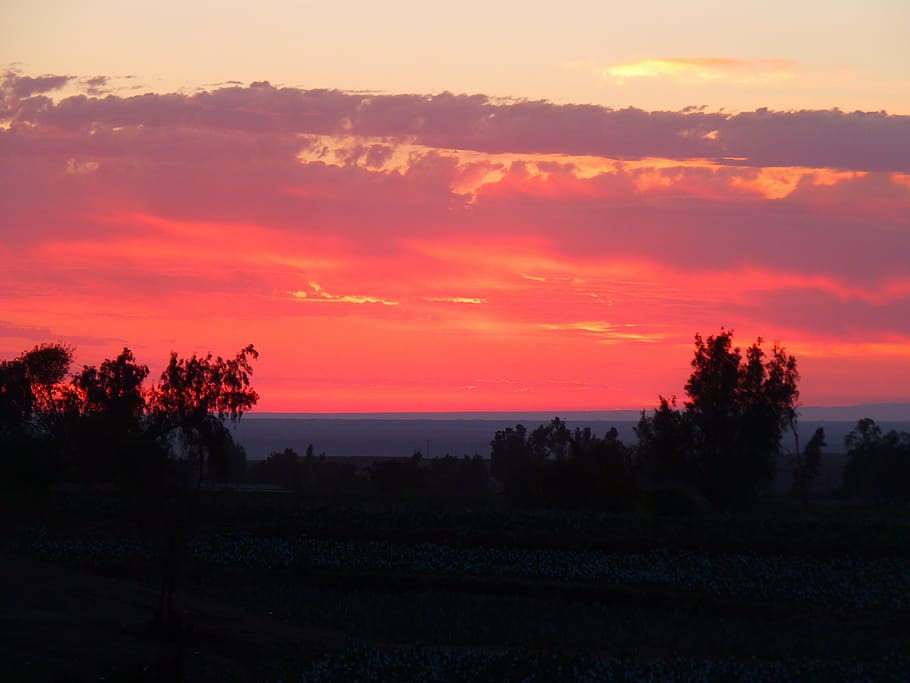 sunset, sky, red, romance, scenics - nature, tranquility, beauty in nature HD wallpaper