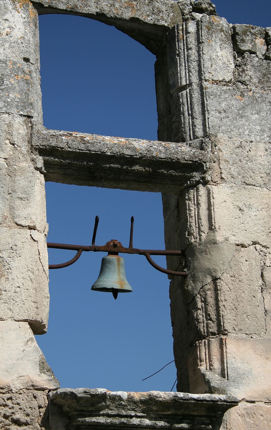 bell, sky, summer, sol, france, ruin, old, catholic, church HD wallpaper