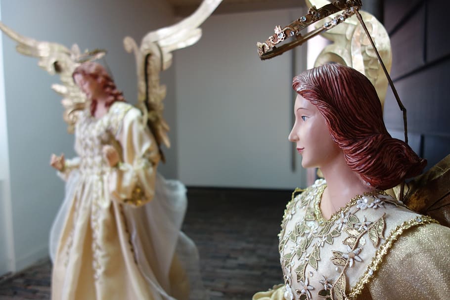statue, angel, catholic, young adult, young women, clothing HD wallpaper