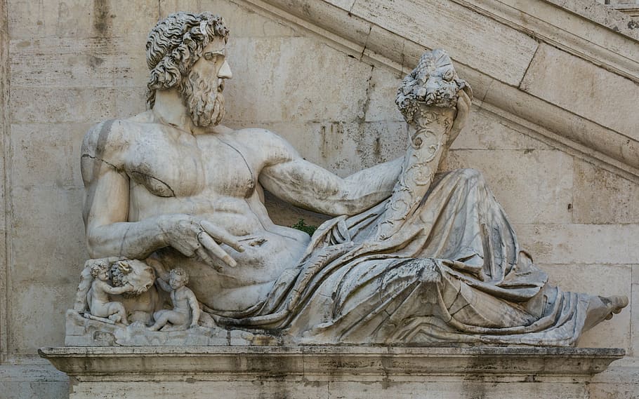 rome, statue, capitol square, capitol hill, italy, architecture HD wallpaper