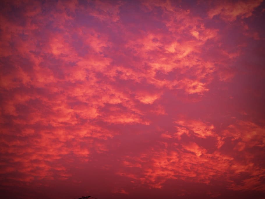 nature, sky, sunset, clouds, air, atmosphere, cloudiness, cloudscape HD wallpaper