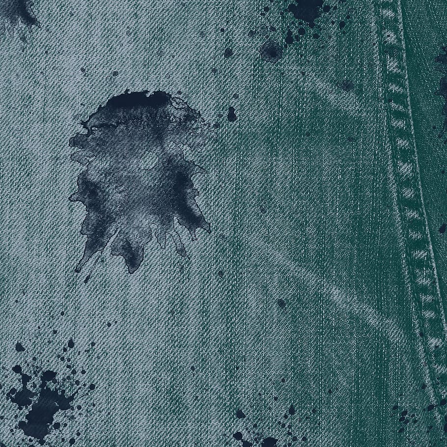 blue denim bottoms with black stain, background, grunge, web HD wallpaper