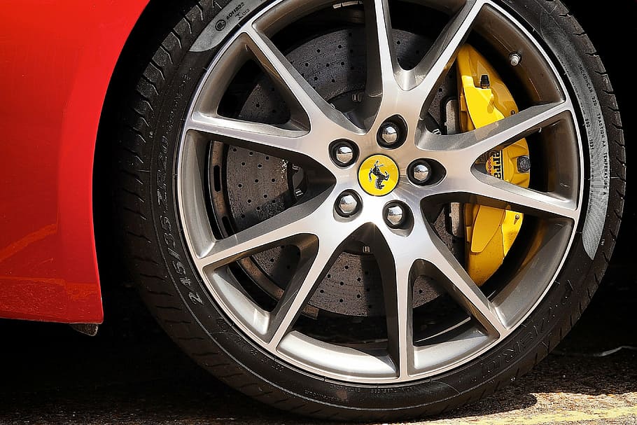 HD wallpaper: ferrari, rim, alloy rim, wheel rim, alloy wheel, tire