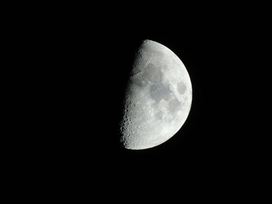 luna, night, sky, nero, part, space, astronomy, moon, moon surface HD wallpaper