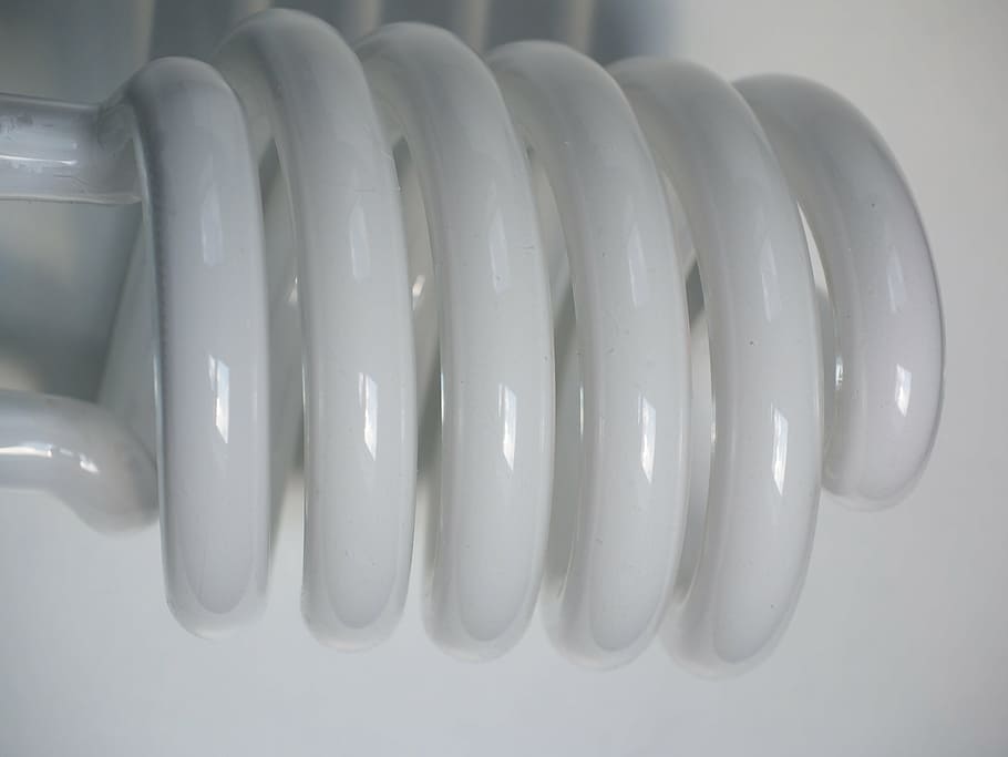 fluorescent lighting, coiled, tube, energiesparlampe, lighting medium, HD wallpaper