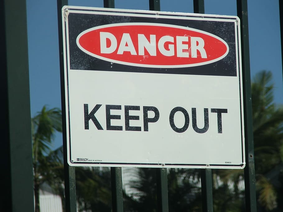 Sign, Keep, Danger, keep out, western script, text, communication HD wallpaper