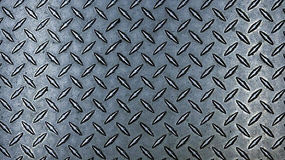 close up photo of diamond plated gray metal surface, texture HD wallpaper