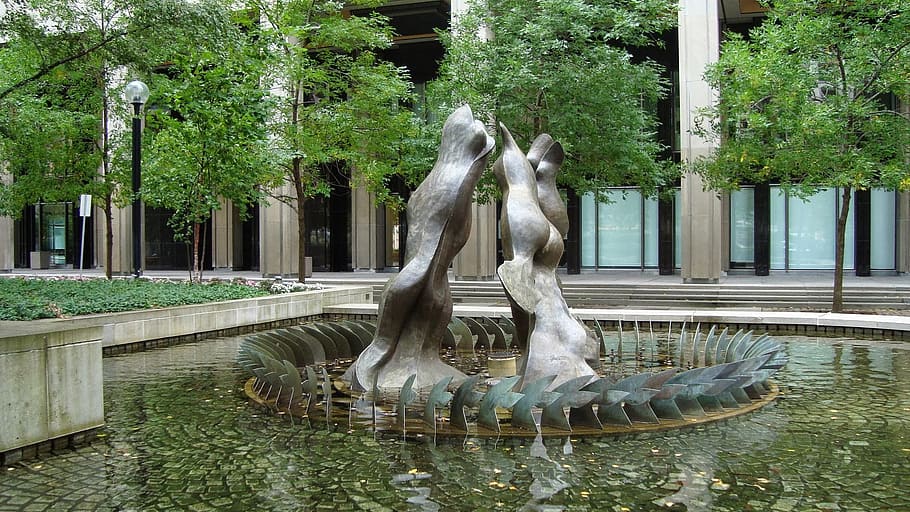 art, statues, bronze, dancing, sculpture, plant, art and craft HD wallpaper