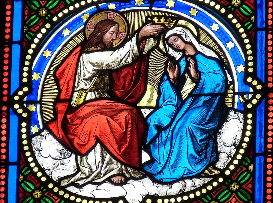 HD wallpaper: Jesus Christ and Virgin Mary wall decor, church, window,  church window | Wallpaper Flare