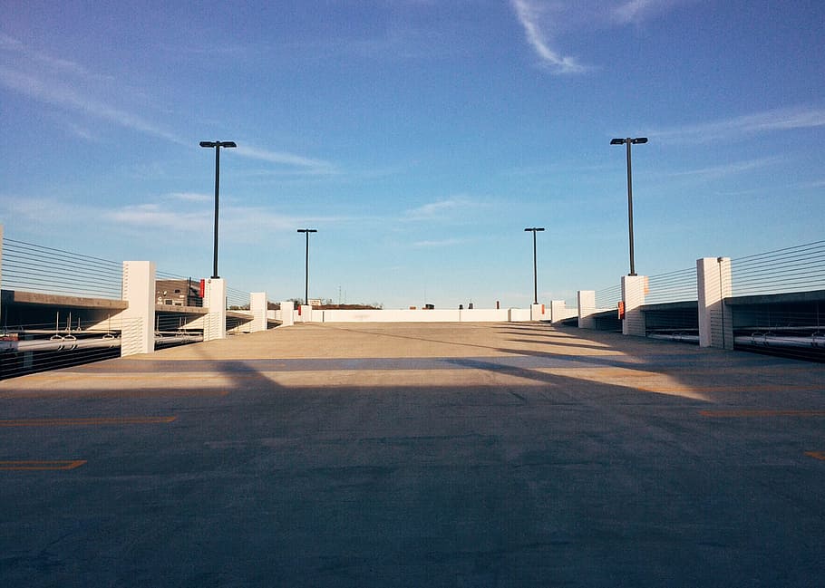 Parking, Structure, Empty, lot, urban, city, transportation HD wallpaper